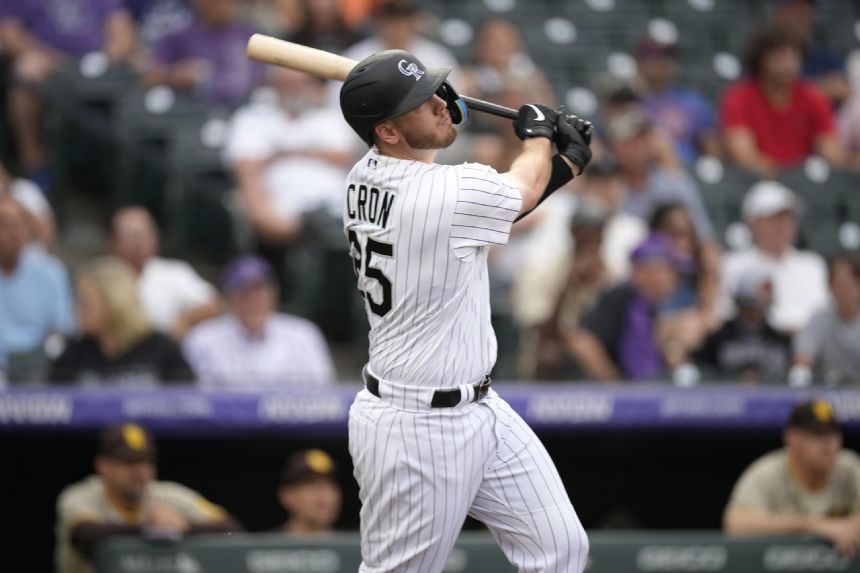 C.J. Cron hits 2 HRs, leads Rockies to 10-4 win over Padres