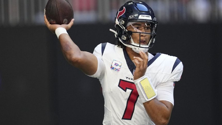 C.J. Stroud breaks record for passes without a pick to start career in Texans' loss to Falcons