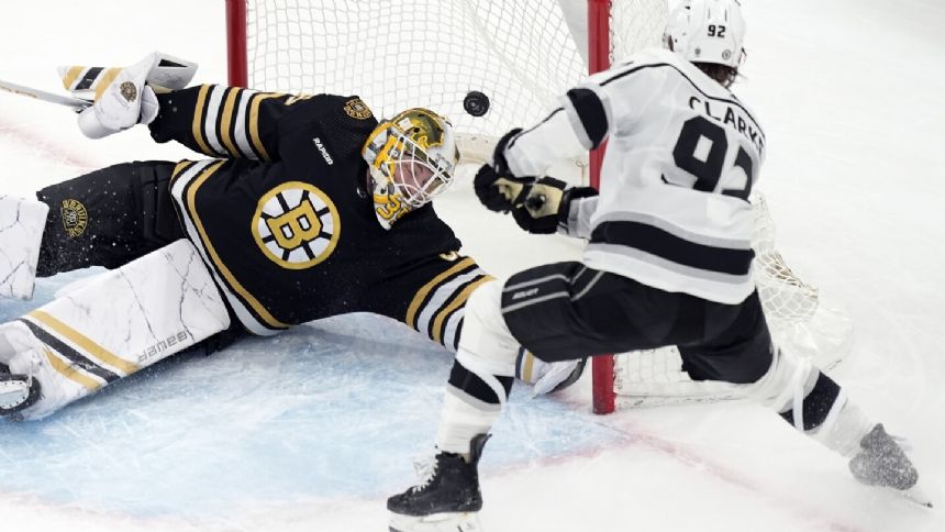 Clarke's first career goal lifts Kings over Bruins 5-4 in OT