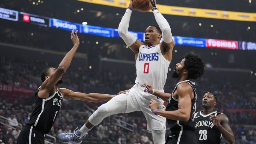 Clippers close with 22-0 run, overcome 18-point deficit to beat Nets 125-114