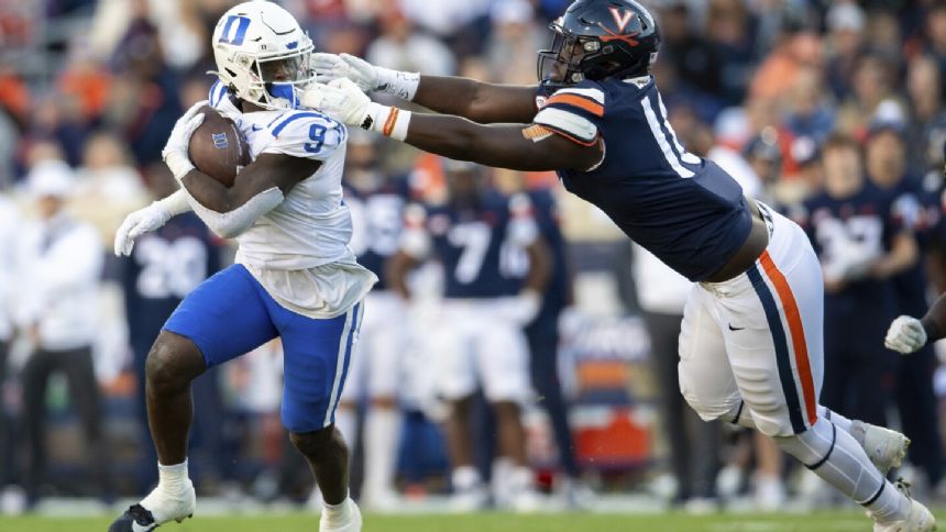 Colandrea's 3 TD throws lead Virginia to sixth straight home win against Duke, 30-27
