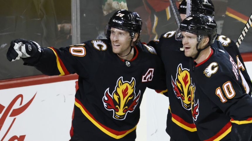 Coleman scores 2 goals as Flames beat Golden Knights 4-1