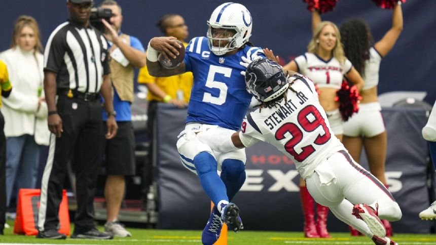 Colts QB Anthony Richardson ruled out for the game with a concussion against Texans