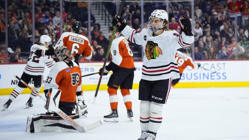 Connor Bedard, Blackhawks skate past the Flyers 5-1