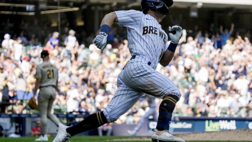 Contreras, Frelick help Brewers beat Padres 10-6 for 8th straight victory