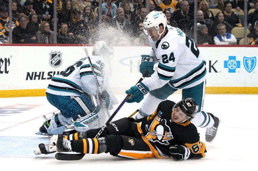 Couture leads Sharks past Penguins 6-4 to end four-game skid