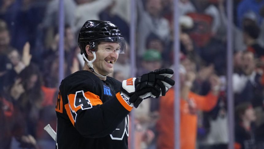 Couturier scores in OT as the Flyers beat the Golden Knights for their fourth win in a row