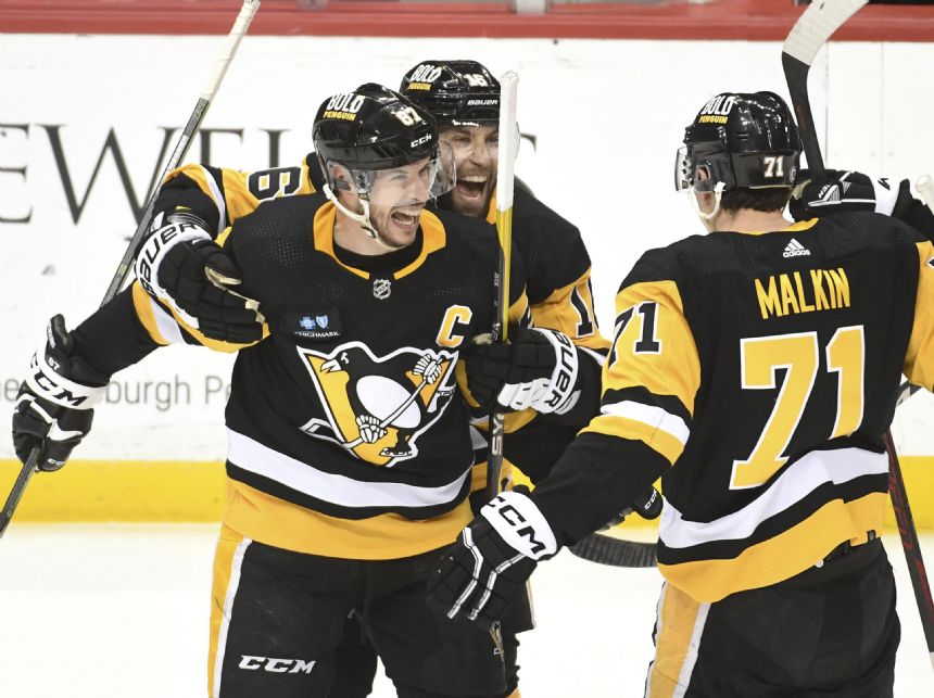 Crosby lifts Penguins past Blue Jackets, 5-4 in OT