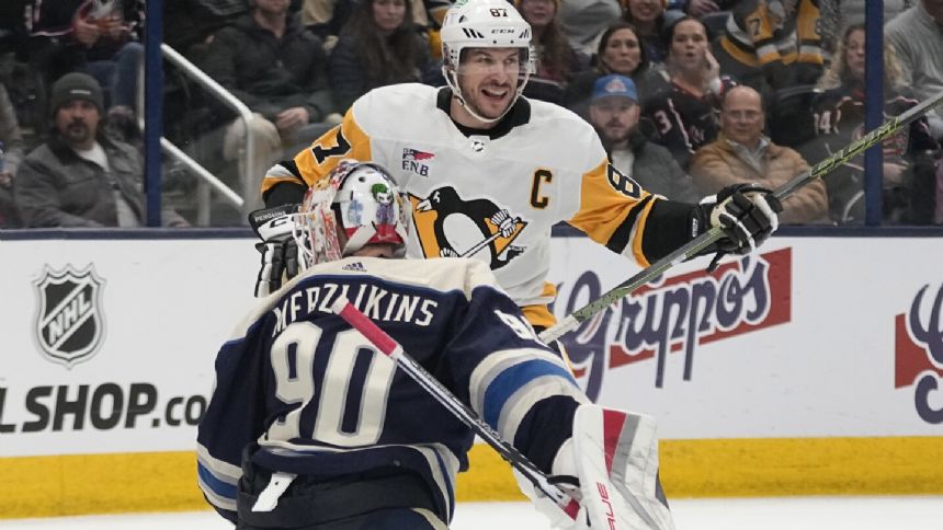 Crosby nets 16th career hat trick to lift Penguins to 5-3 win over Blue Jackets