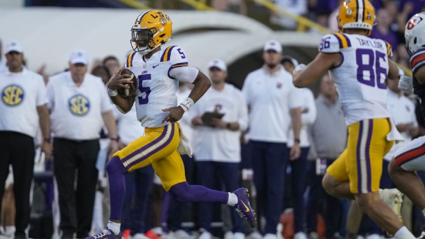 Daniels and No. 22 LSU's offense is prolific again in a 48-18 win over Auburn