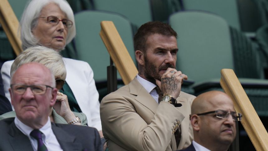 David Beckham sits in Royal Box at Wimbledon a day after Princess Kate made an appearance