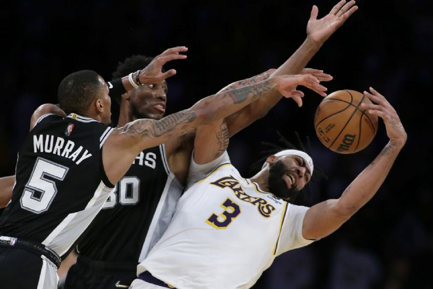 Davis, Lakers rebound from loss to beat Spurs 114-106