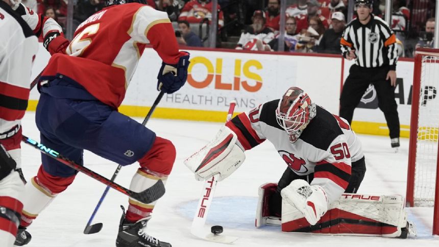 Daws stops 36 shots, Devils top Panthers 4-1 to end Florida's 9-game winning streak