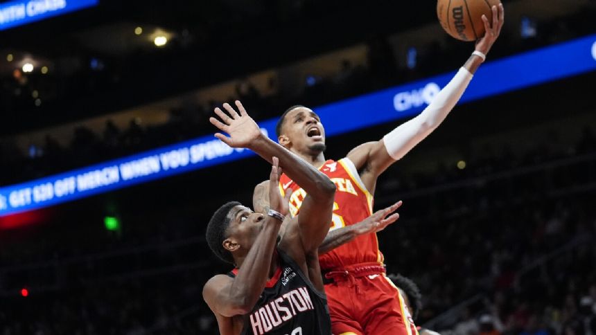 Dejounte Murray scores 34 points as Hawks send Rockets to 4th straight loss, 122-113