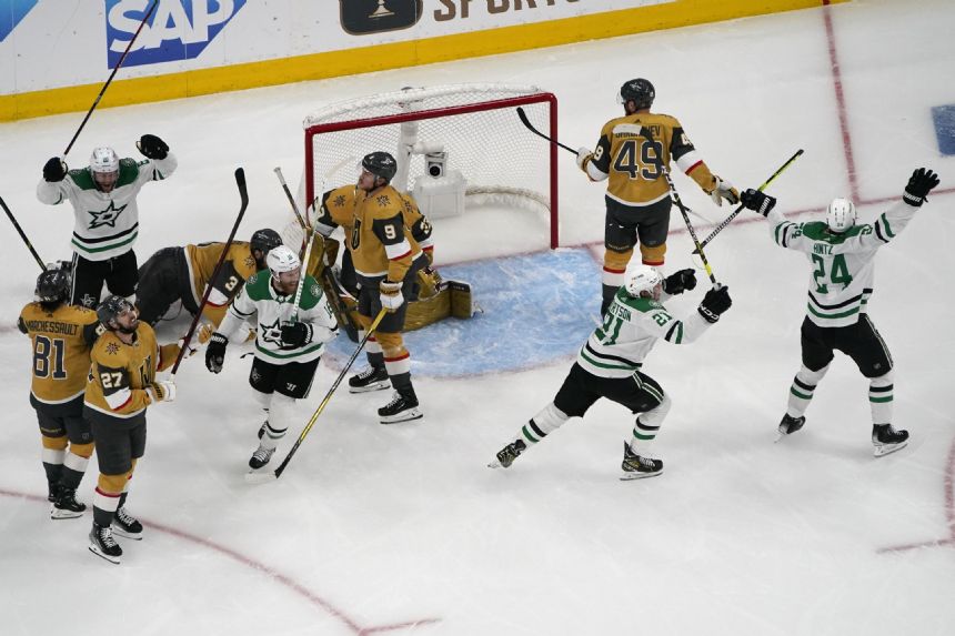 Dellandrea scores twice in 3rd, Stars stay alive with 4-2 victory over Golden Knights