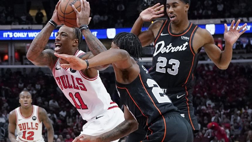 DeRozan scores 29 points as Bulls beat Pistons 119-108