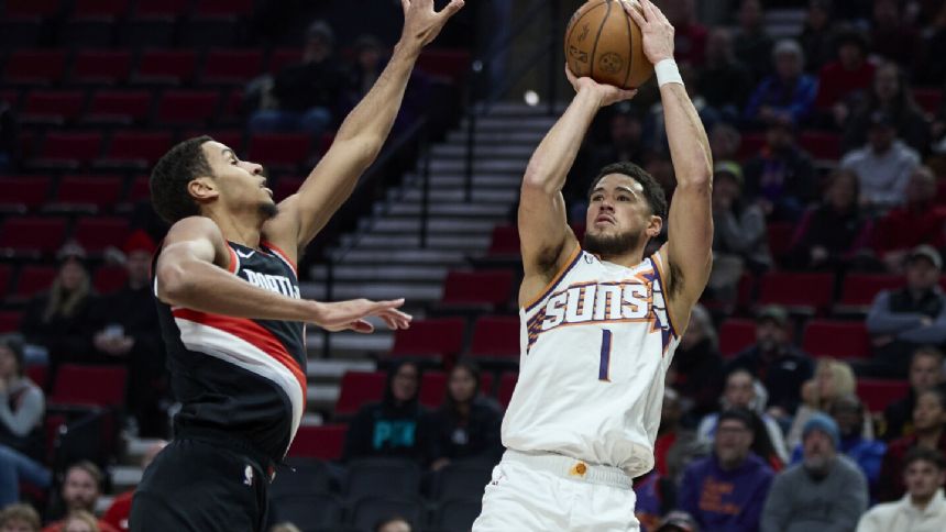 Devin Booker scores 34 points, Suns hold off Trail Blazers 127-116