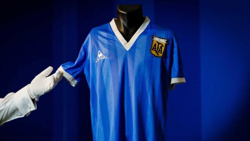 Diego Maradona's 'Hand of God' jersey sells for world record $9.28M at auction