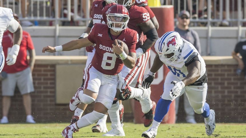 Dillon Gabriel's 4 TD passes lead No. 18 Oklahoma to a 28-11 win over SMU