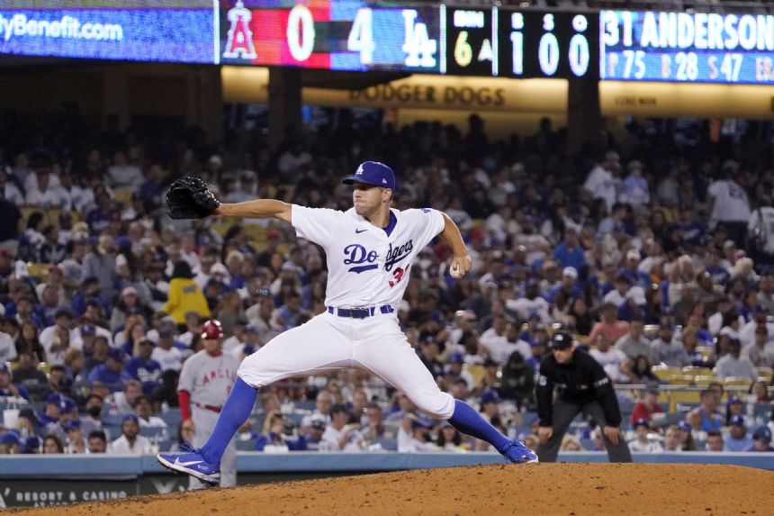 Dodgers' Anderson loses no-hit bid in 9th against Angels