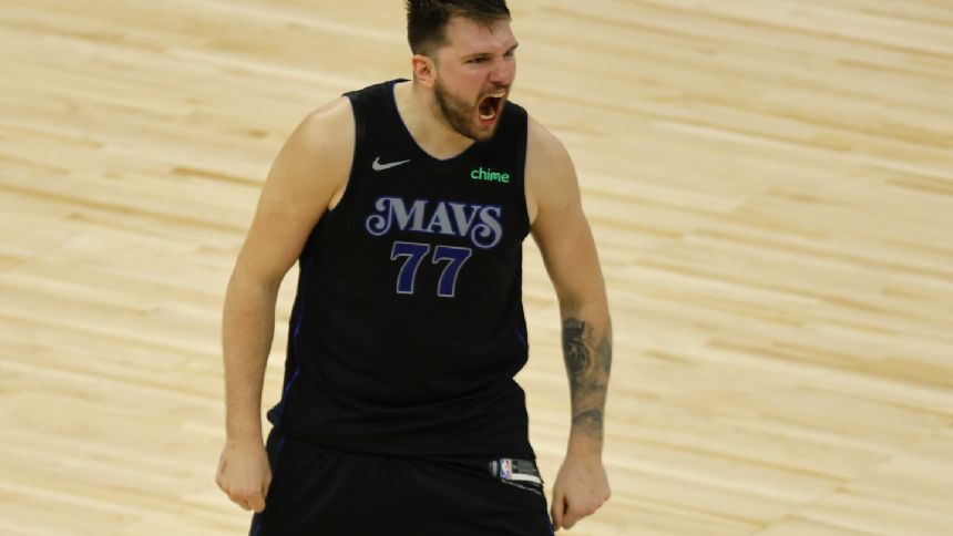Doncic lifts Mavericks with go-ahead 3 with 3 seconds left to top Wolves 109-108 for 2-0 lead