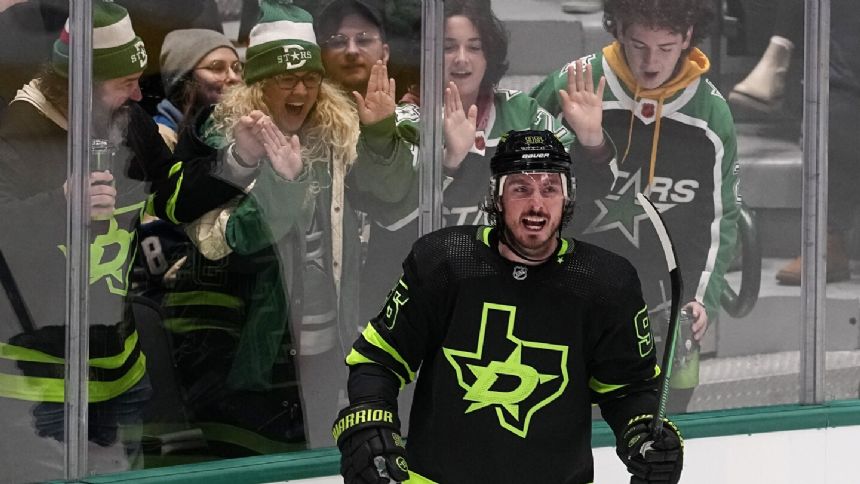 Duchene, Johnston and Dadonov score in 3rd as Stars beat Blue Jackets 5-3