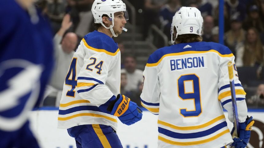 Dylan Cozens scores 2 goals as Sabres beat Lightning 4-2 to finish another disappointing season