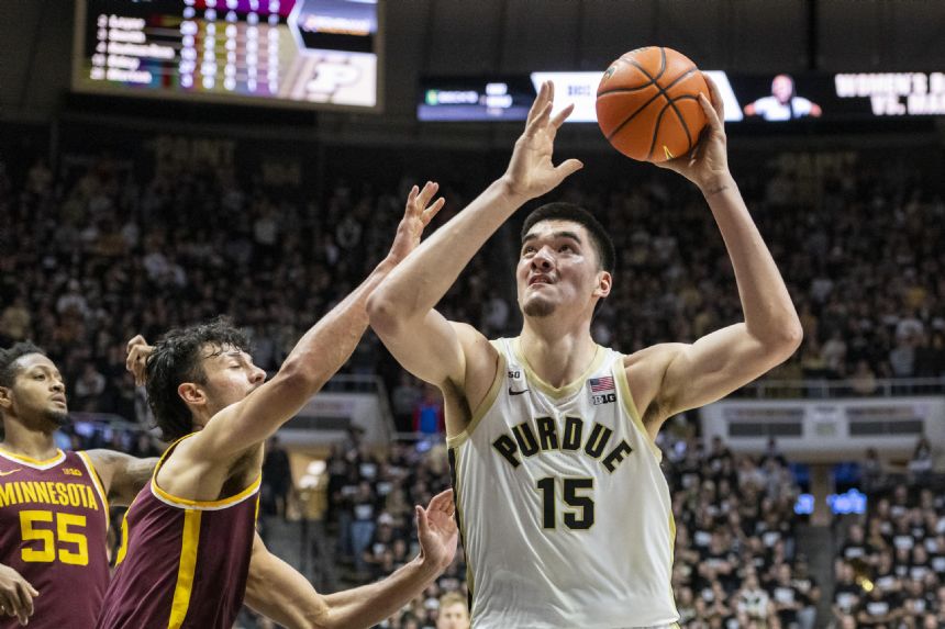 Edey's 31 points, 22 boards lead No. 5 Purdue past Minnesota