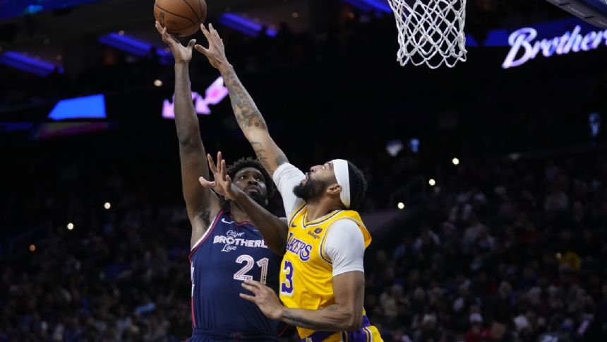 Embiid has 30 points, 11 rebounds and 11 assists, leads 76ers to 138-94 rout of the Lakers