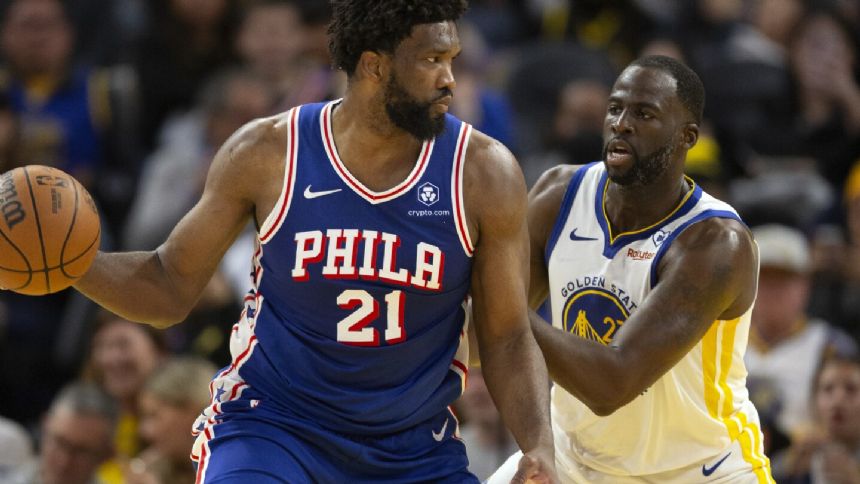 Embiid undergoing MRI after hurting left leg in 76ers' loss at Golden State