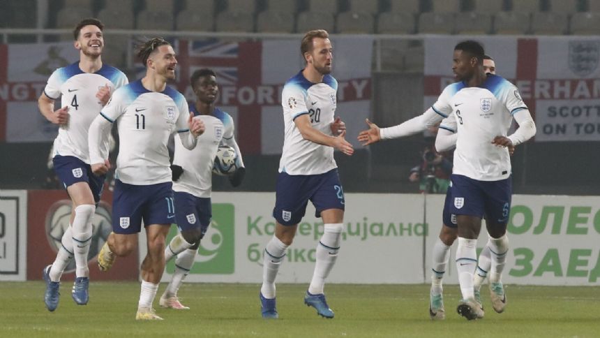 England completes unbeaten Euro 2024 qualifying campaign by drawing at North Macedonia