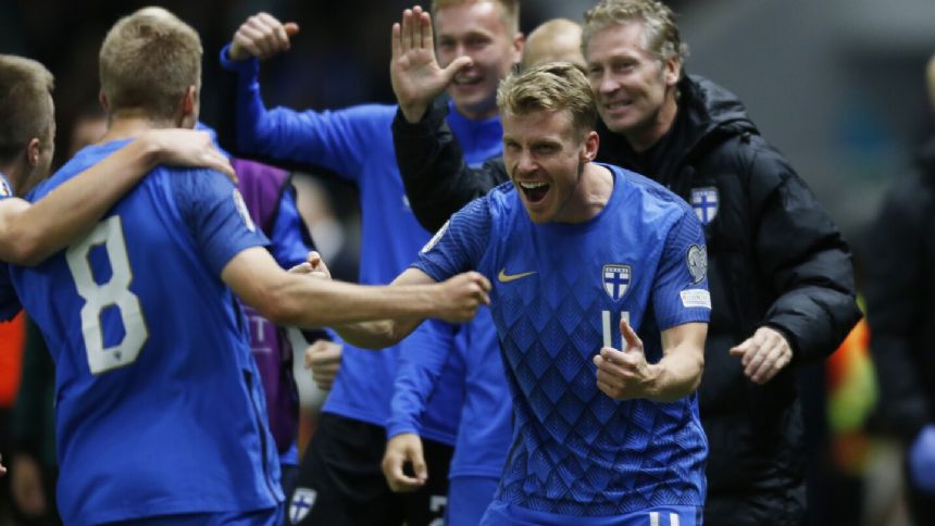 Finland beats Kazakhstan 1-0 as European Championship qualifiers resume