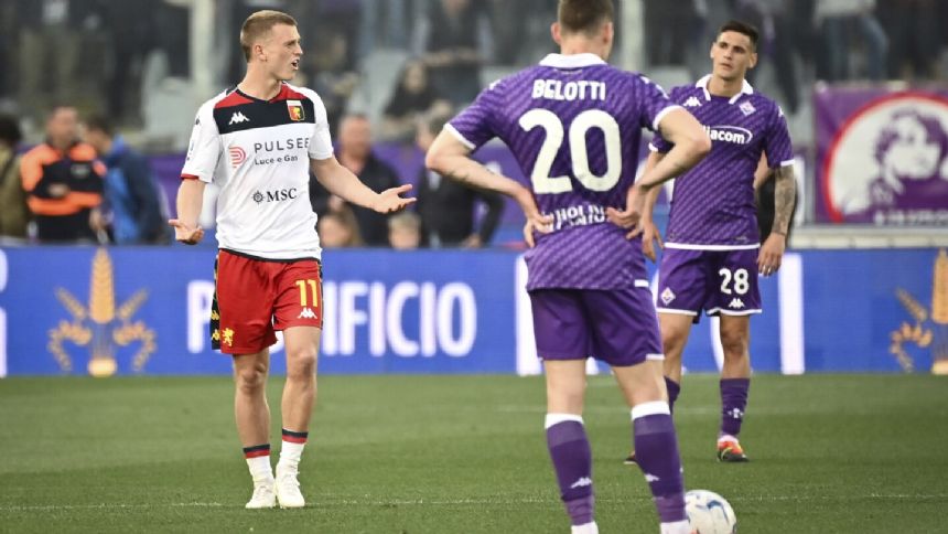 Fiorentina fights back to draw with Genoa as both suffer from VAR decisions