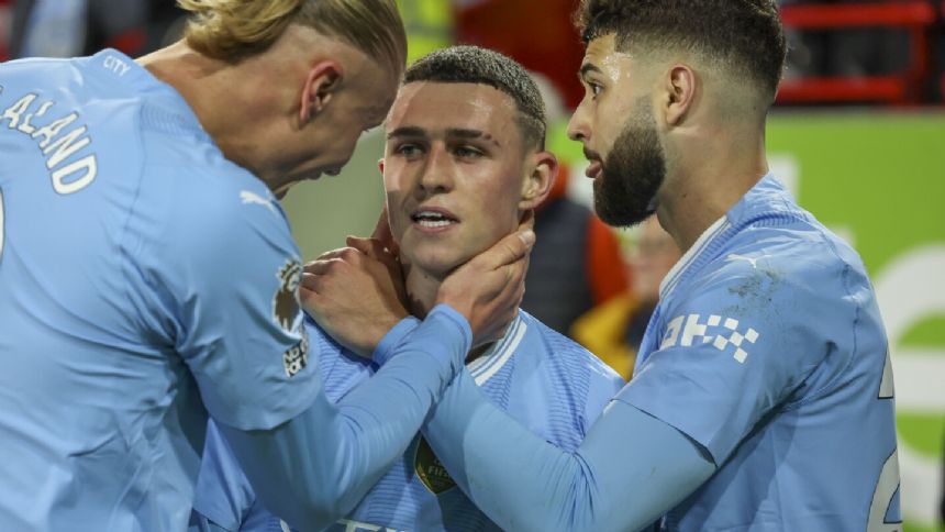 Foden hat trick leads Man City recovery in win over Brentford in EPL