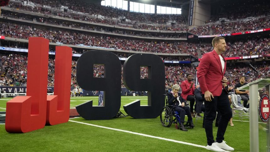 Former Texans star JJ Watt inducted into team's Ring of Honor