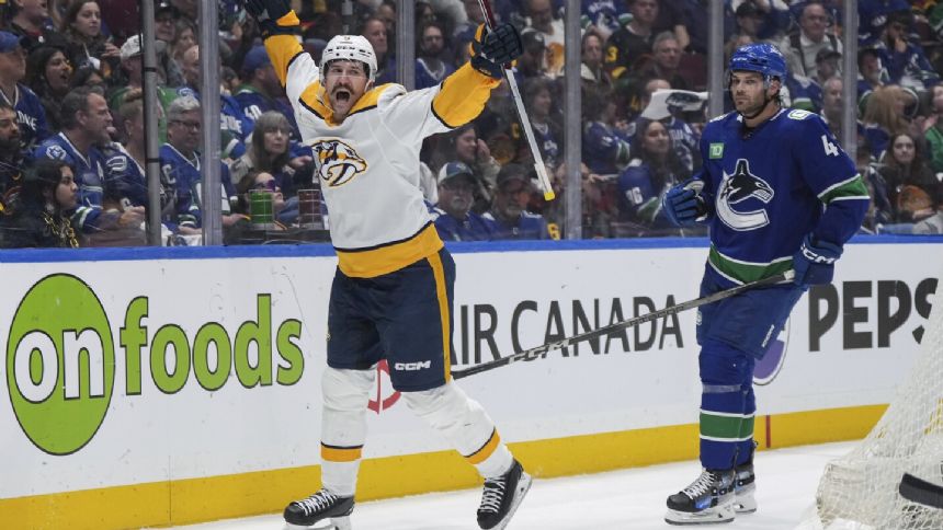 Forsberg and Beauvillier each get a goal and an assist and Predators knock off Canucks 4-1