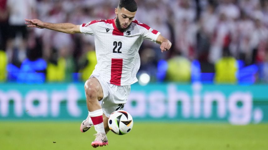 French club Lyon signs Georgia forward Georges Mikautadze on a four-year deal