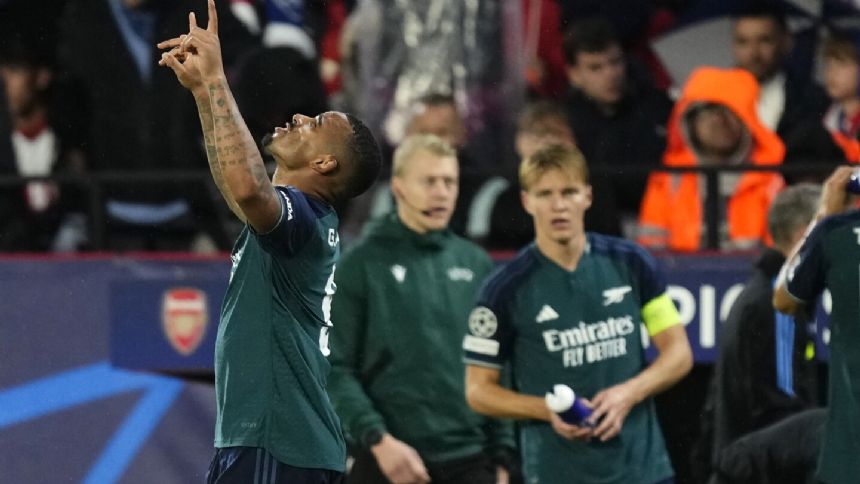 Gabriel Jesus shines for Arsenal in 2-1 win over Sevilla in Champions League