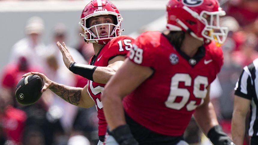 Georgia intercepts three passes in 45-3 rout of Ball State