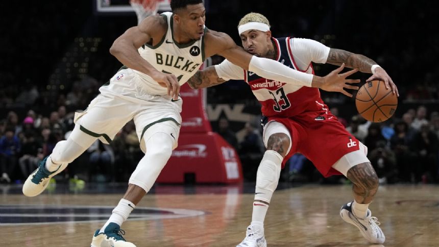 Giannis scores 42 points, Bucks extend winning streak to 5 games with a 142-129 win over Wizards
