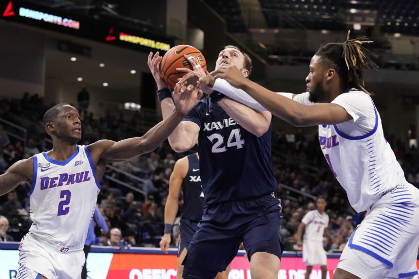 Gibson scores 22 as DePaul surprises No. 8 Xavier 73-72