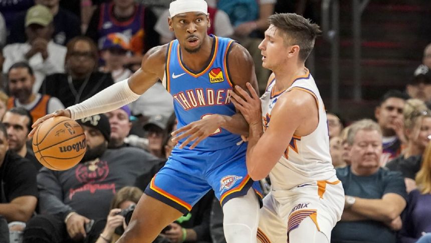 Gilgeous-Alexander, Thunder storm ahead in 4th quarter, beat Suns 111-99