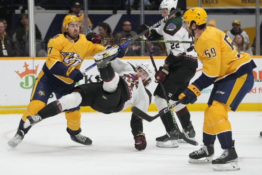Glass ends shootout in 7th round as Preds beat Coyotes 4-3