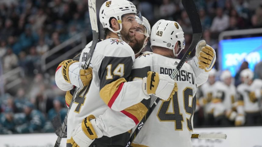 Golden Knights spoil the Sharks opener with a 4-1 victory