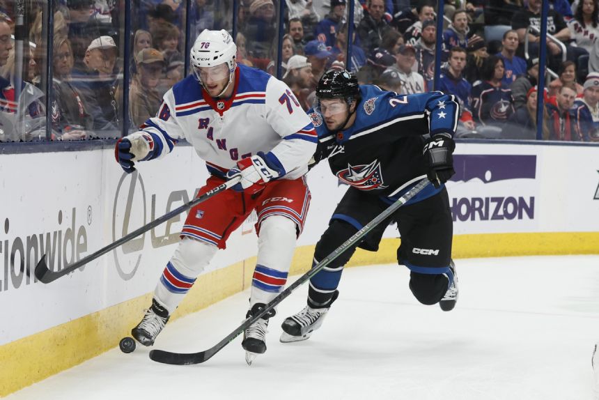 Goodrow has goal, assist as Rangers beat Blue Jackets 3-1