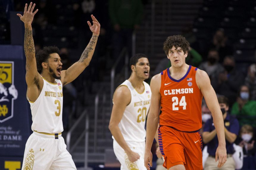 Goodwin, Notre Dame beat Clemson 72-56 for 6th straight win
