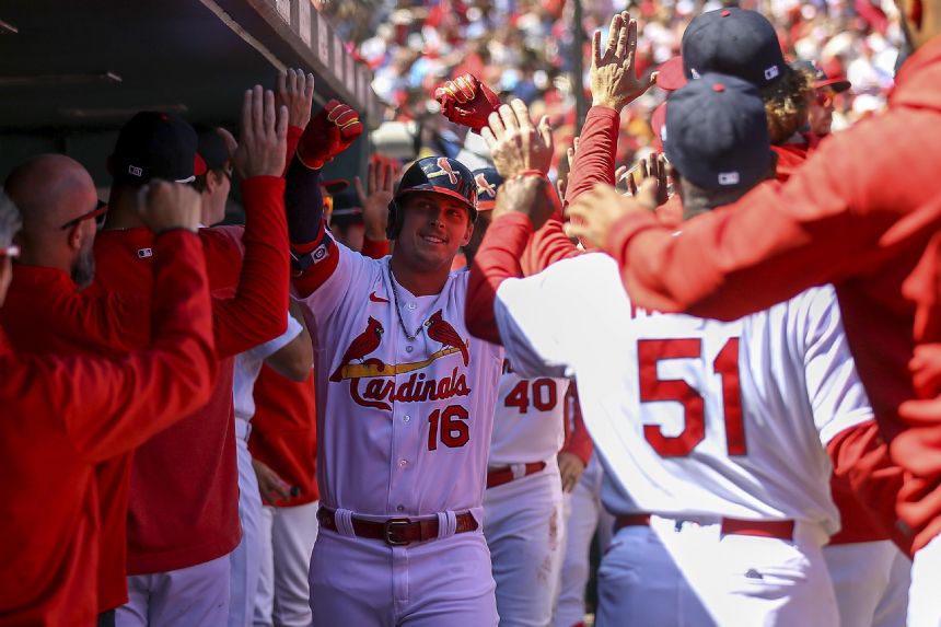 Gorman hits 2 homers in St. Louis' 9-4 win over Toronto