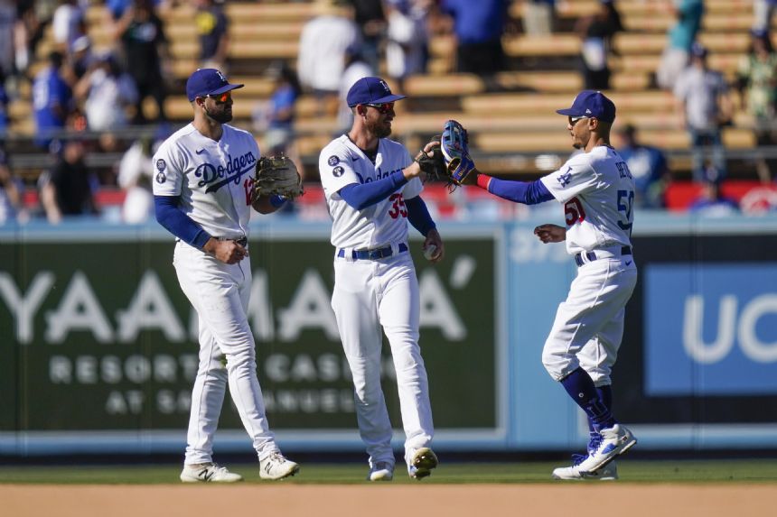 Grove helps Dodgers beat Cardinals 4-1 to clinch top NL seed