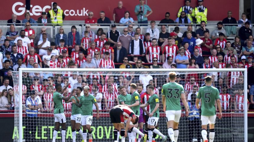 Guimaraes caps Newcastle win at Brentford in Premier League with bucket-hat celebration