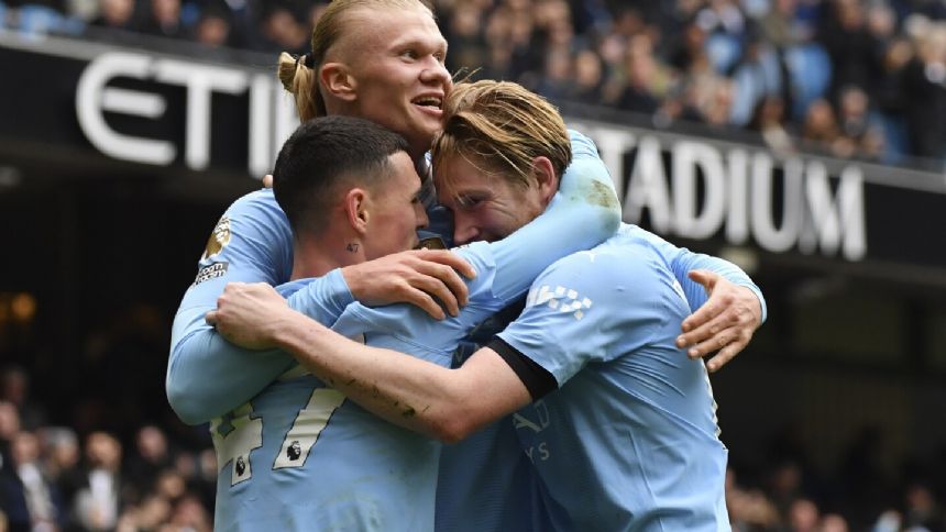 Haaland's double leads Man City to 2-0 win over Everton and sixth straight victory in Premier League